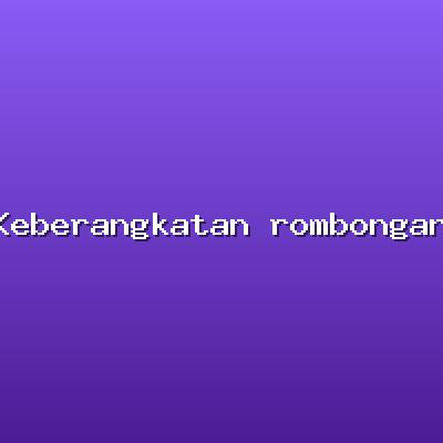Keberangkatan rombongan