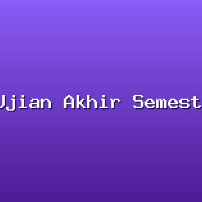 Jadwal Ujian Akhir Semester Ganjil Tahun Ajaran 2026/2027